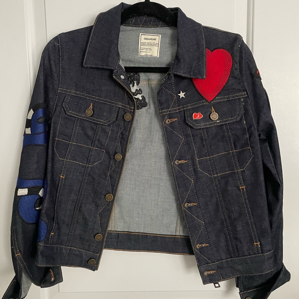 Zadig & Voltaire Denim Embroidery Jacket
